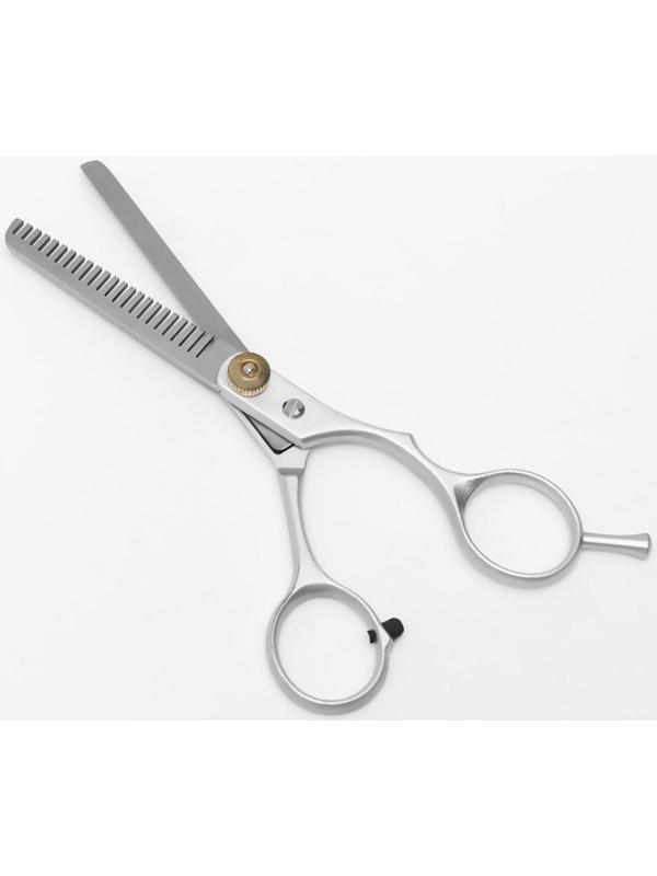 Ножницы филировочные с упором, лезвие — 5,5 см, цвет серебристый