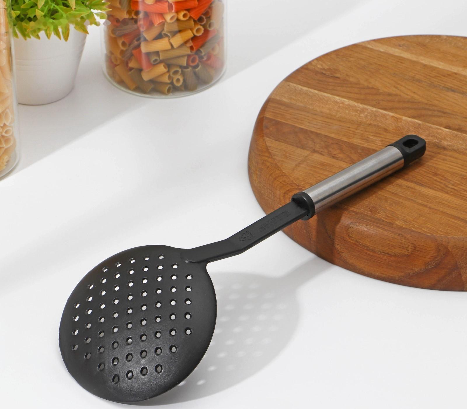 Шумовка Доляна «Антрацитовый блеск», 30 см