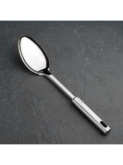 Ложка гарнирная из нержавеющей стали Доляна «Стандарт», 50 мл, h=32 см, цвет серебряный