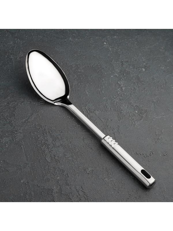 Ложка гарнирная из нержавеющей стали Доляна «Стандарт», 50 мл, h=32 см, цвет серебряный