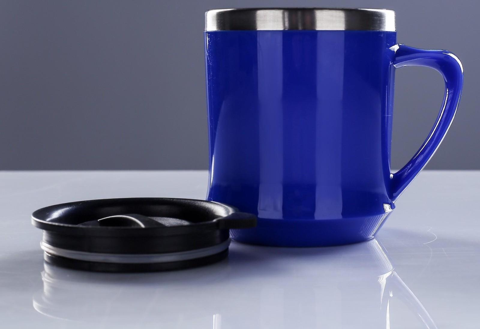 Термокружка, серия: Lifestyle, 400 мл, сохраняет тепло 3 ч, 9 х 10 см, синий