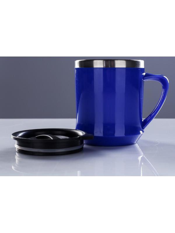 Термокружка, серия: Lifestyle, 400 мл, сохраняет тепло 3 ч, 9 х 10 см, синий