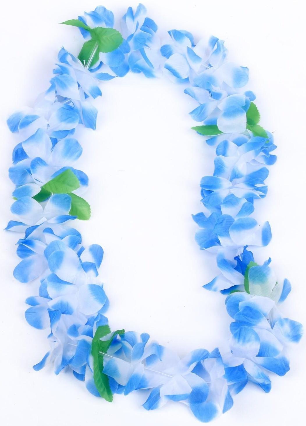 Ожерелье гавайское «Сказка», цвета голубой