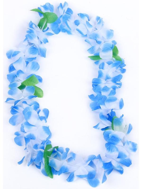 Ожерелье гавайское «Сказка», цвета голубой