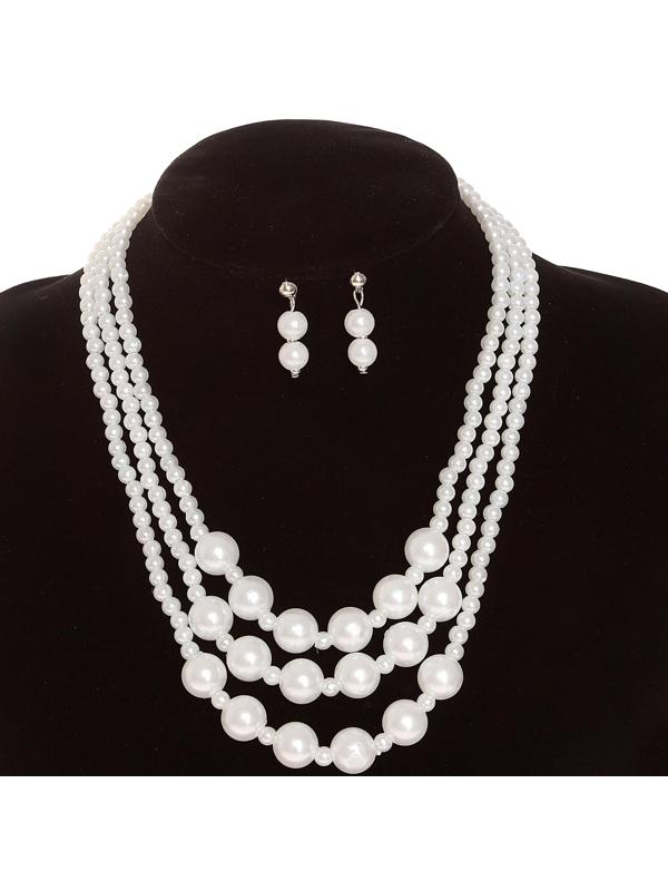 Набор 2 предмета: серьги, бусы 