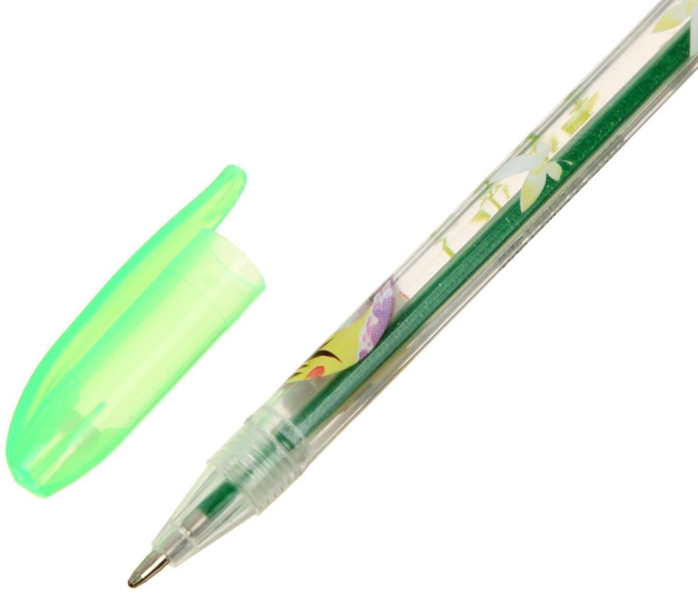 Набор гелевых ручек, 24 цвета, металлик, корпус с рисунком, в блистере на кнопке