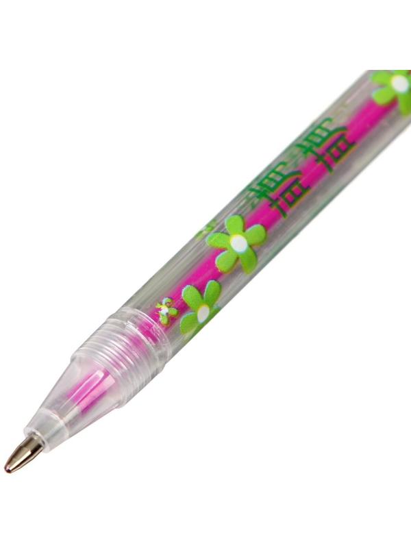 Набор гелевых ручек, 24 цвета, металлик, корпус с рисунком, в блистере на кнопке