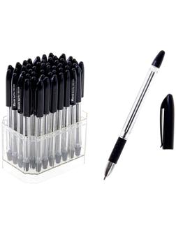 Ручка шариковая 0.5 мм, стержень чёрный, с резиновым держателем