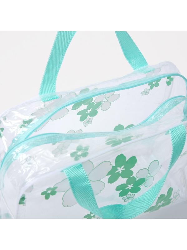 Косметичка на молнии, цвет зелёный