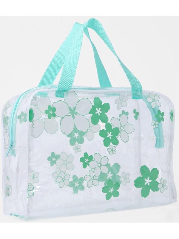 Косметичка на молнии, цвет зелёный