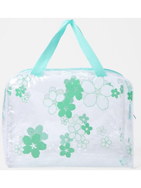 Косметичка на молнии, цвет зелёный