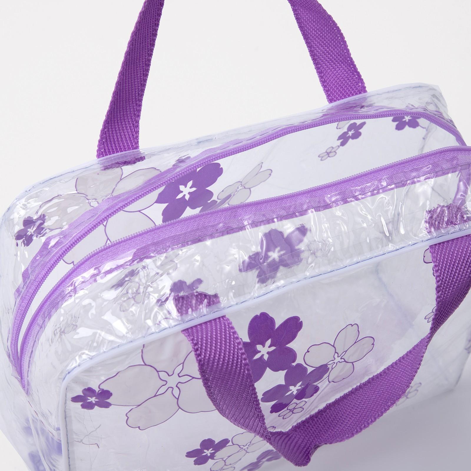 Косметичка на молнии, цвет фиолетовый