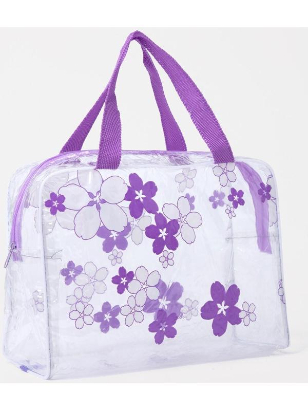 Косметичка на молнии, цвет фиолетовый