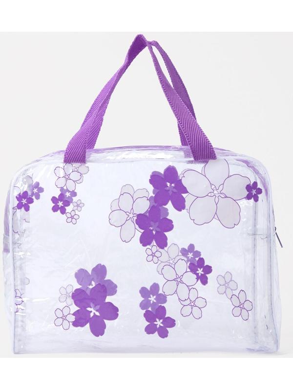 Косметичка на молнии, цвет фиолетовый