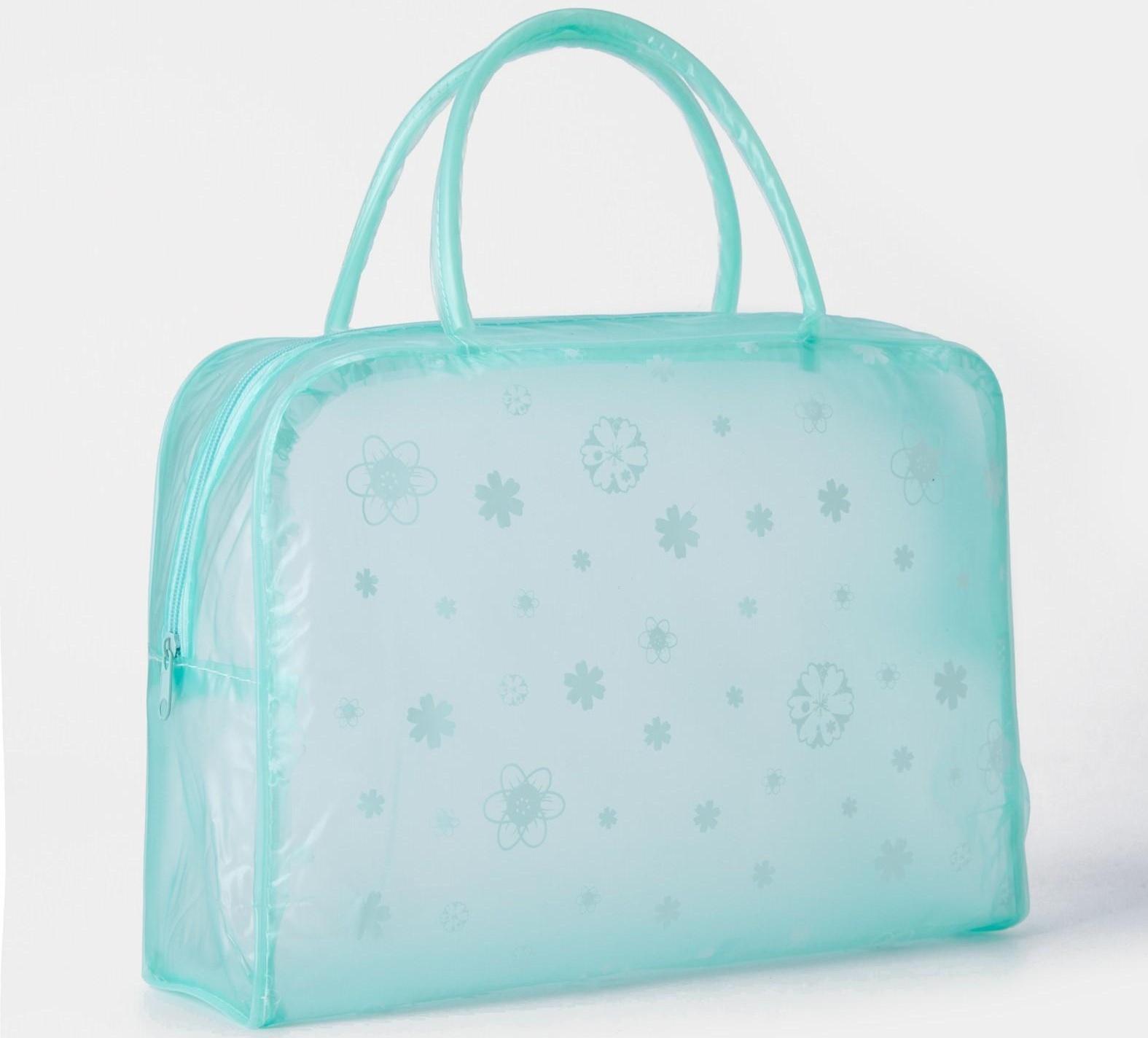 Косметичка на молнии, цвет зелёный