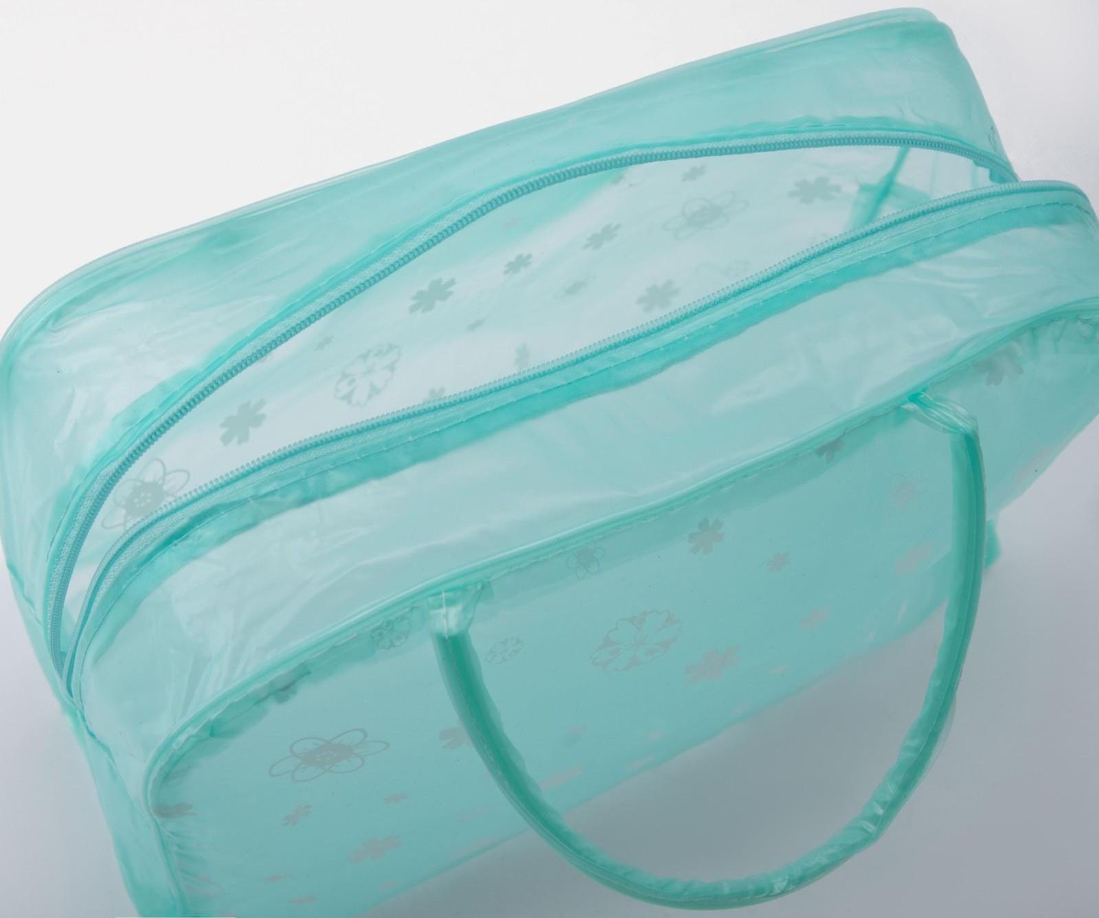 Косметичка на молнии, цвет зелёный