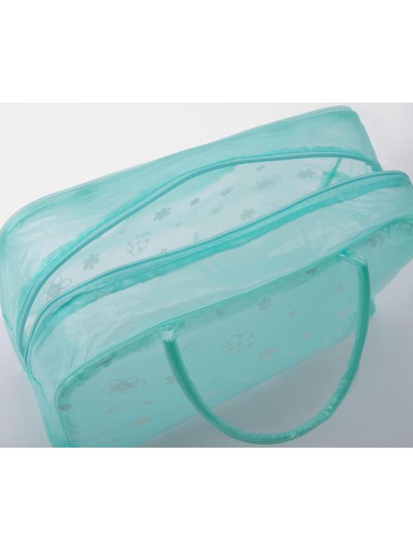 Косметичка на молнии, цвет зелёный