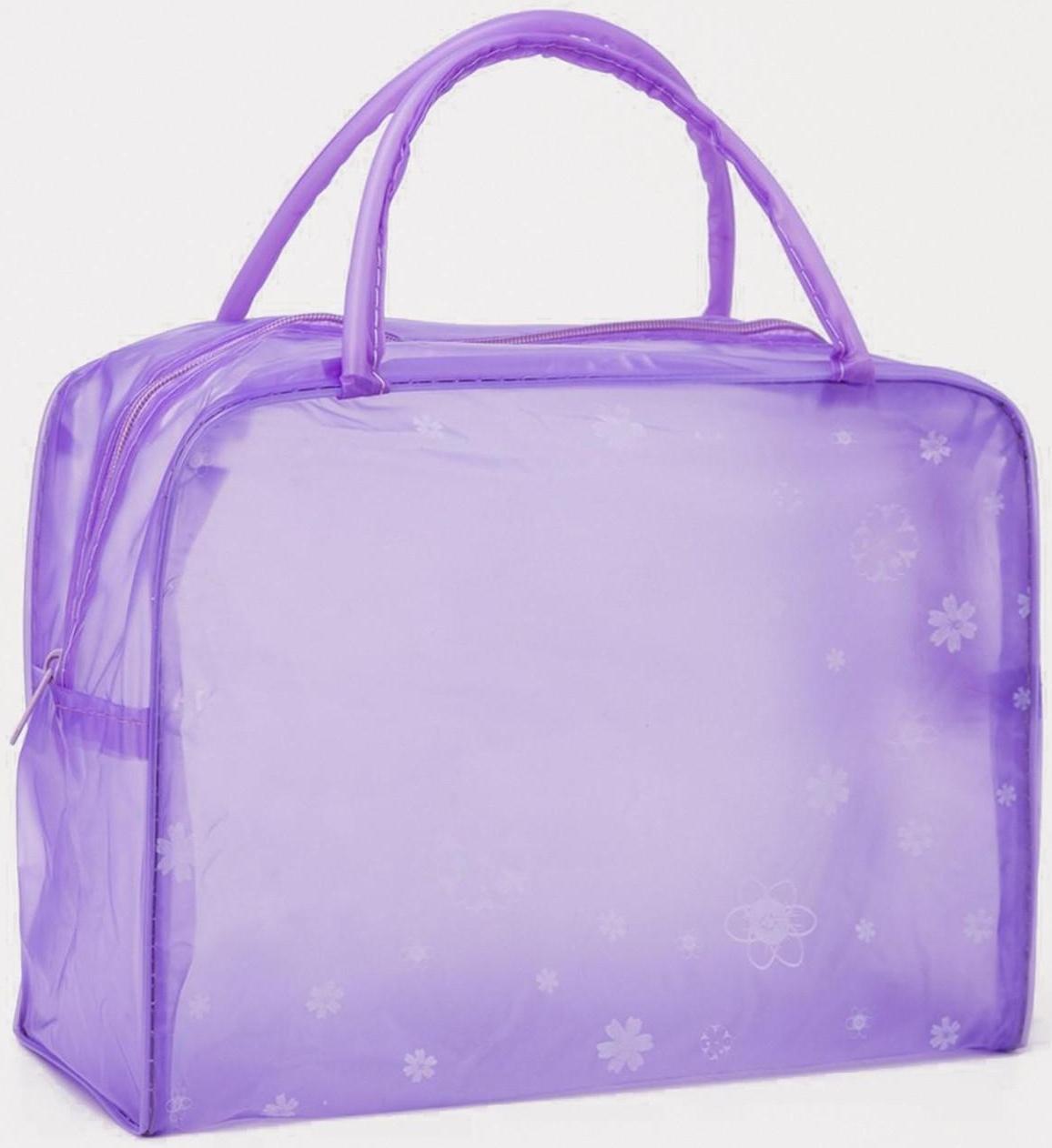 Косметичка на молнии, цвет фиолетовый