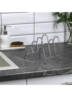 Подставка для крышек на 3 предмета Доляна, 20×13×15 см, цвет хром