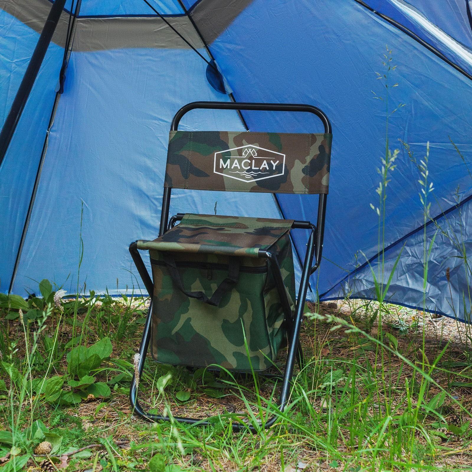 Стул туристический с сумкой, размер 24 х 26 х 60 см, до 60 кг, цвет хаки