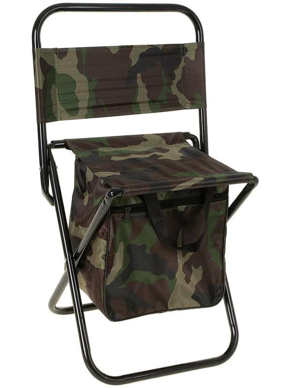 Стул туристический с сумкой, размер 24 х 26 х 60 см, до 60 кг, цвет хаки