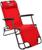 Кресло-шезлонг туристическое, с подголовником, р. 153 х 60 х 30 см, до 100 кг, цвет красный