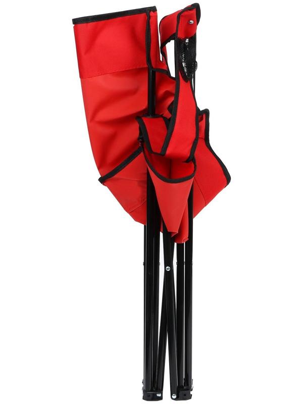 Кресло туристическое с подстаканником,  р. 50 х 50 х 80 см, до 80 кг, цвет красный