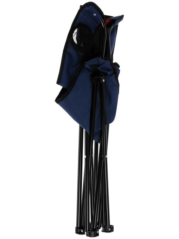 Кресло туристическое с подстаканником,  р. 50 х 50 х 80 см, до 80 кг, цвет синий