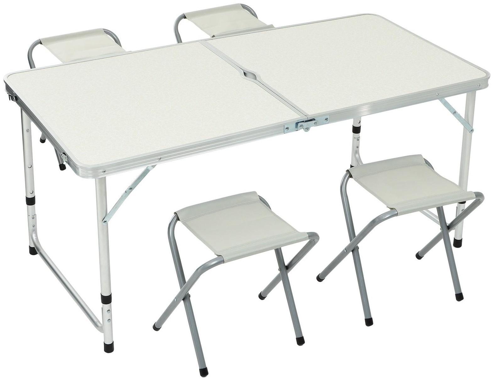 Набор туристический складной: стол, 4 стула, до 70 кг