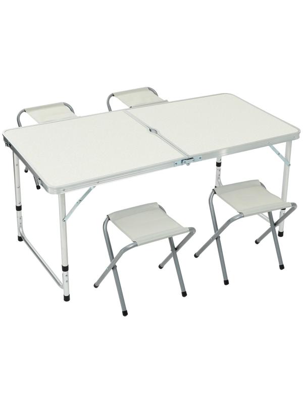 Набор туристический складной: стол, 4 стула, до 70 кг