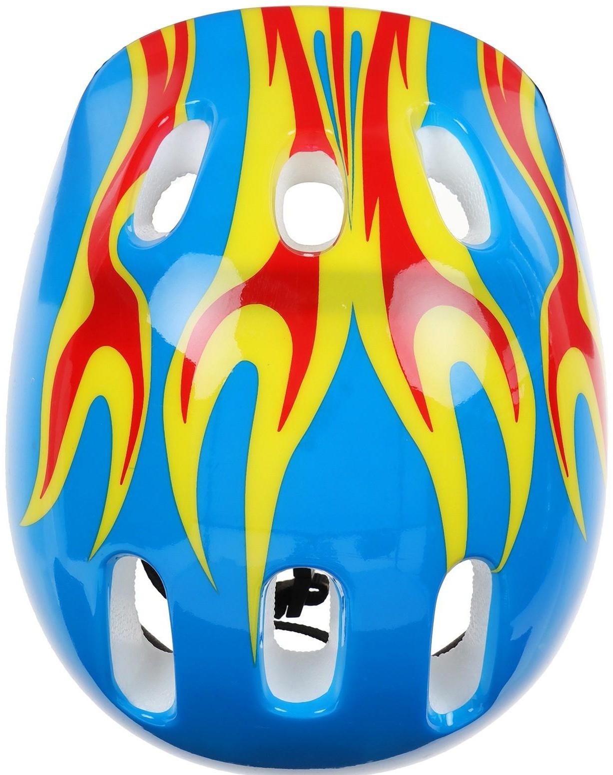 Шлем защитный детский OT-H6, размер M, обхват 52-54 см, цвет синий