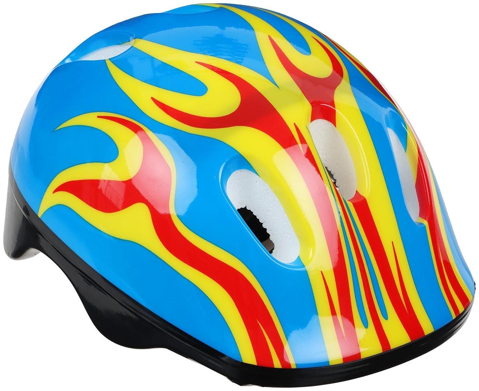 Шлем защитный детский OT-H6, размер M, обхват 52-54 см, цвет синий