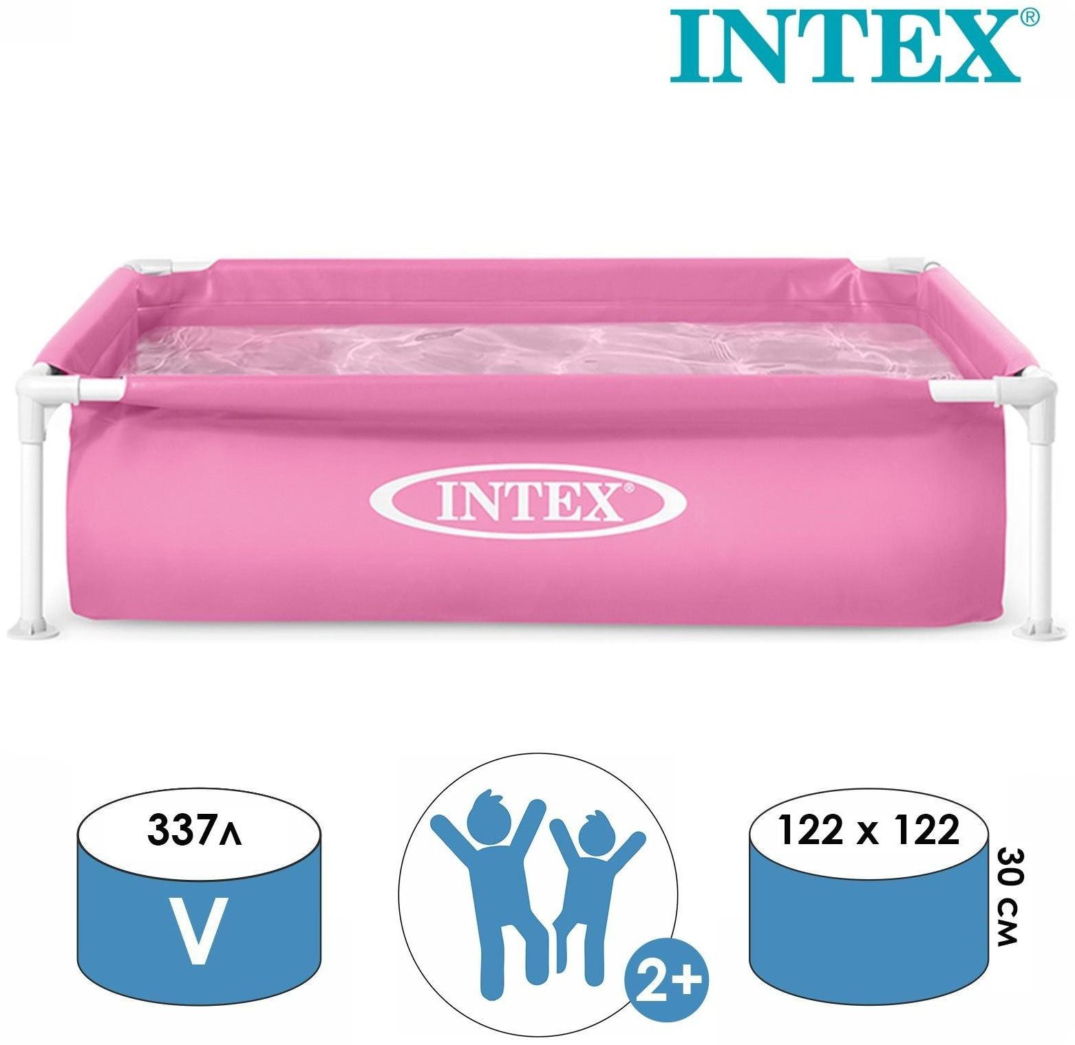 Бассейн каркасный, мини, 122х122х30 см 57172NP INTEX