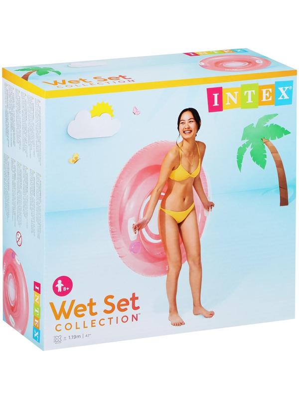 Шезлонг-кресло для плавания, с ручками, с сетчатым дном 119 см, от 8 лет, цвета МИКС, 58883NP INTEX