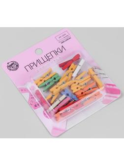 Прищепки для шитья, 2,5 × 0,5 × 0,3 см, 18 шт, цвет разноцветный