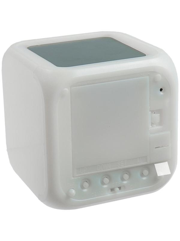 Будильник Luazon LB-03, дата, температура, белый