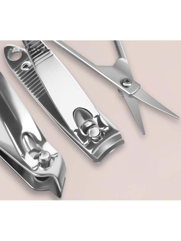 Набор маникюрный, 6 предметов, в футляре, цвет МИКС