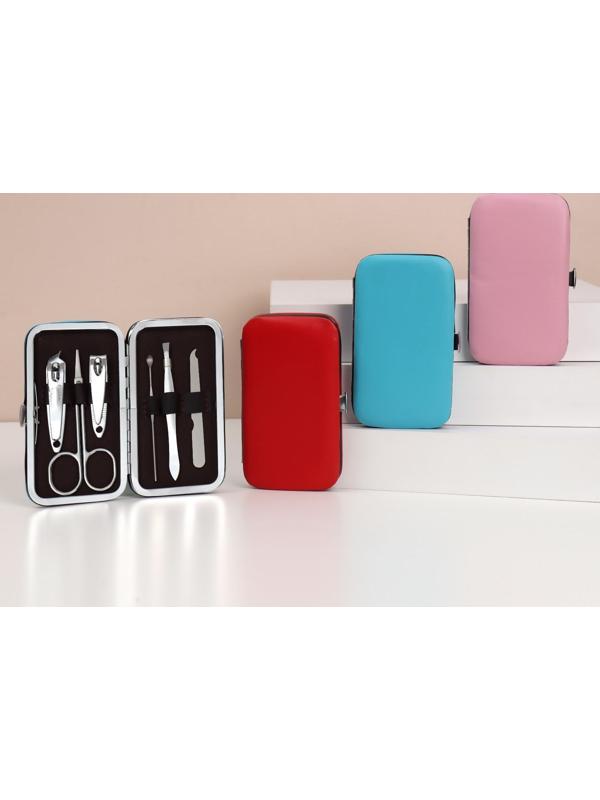 Набор маникюрный, 6 предметов, в футляре, цвет МИКС