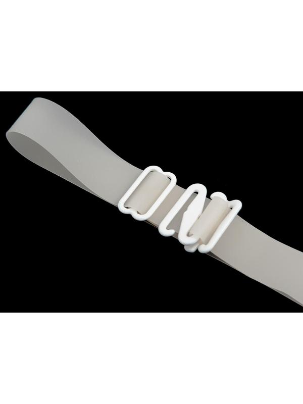 Бретели силиконовые, 1 см, 37 см, пара, цвет матовый белый