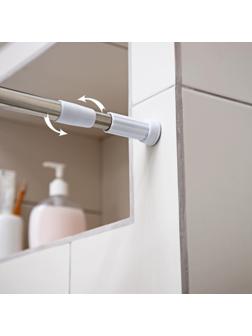 Карниз для ванной комнаты телескопический Доляна, 90-160 см, стальной