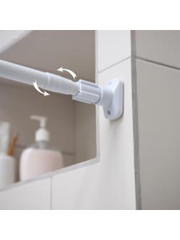 Карниз для ванной комнаты телескопический Доляна, 140–260 см, усиленный, цвет белый