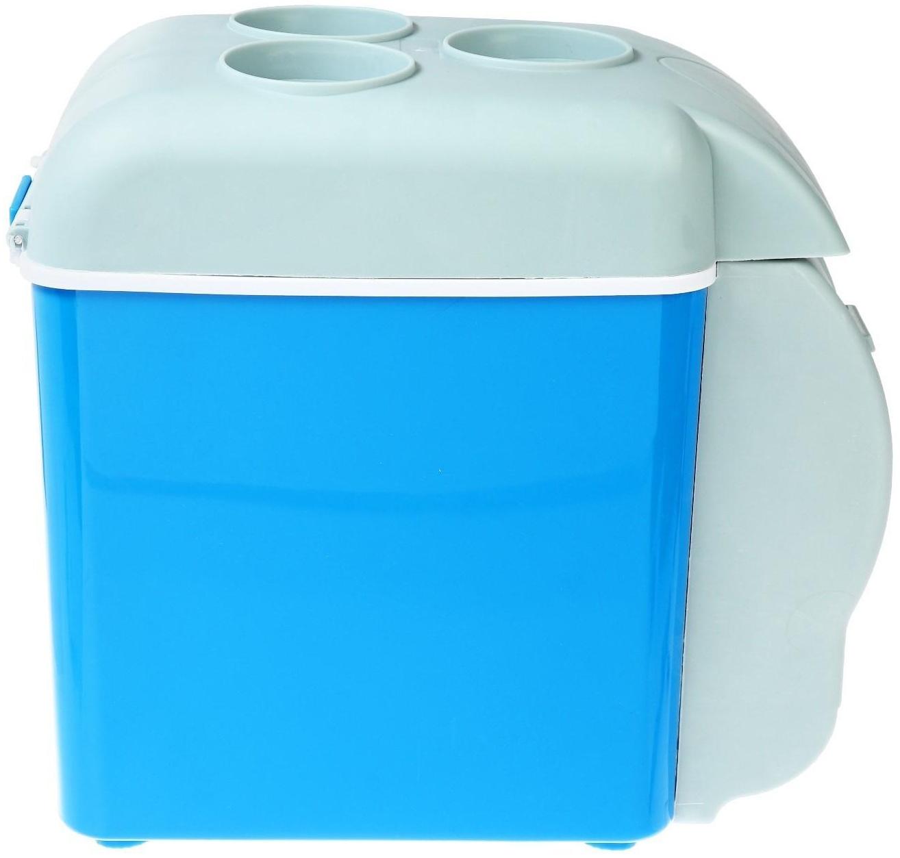 Автохолодильник 7.5 л, 12 В, с функцией подогрева, серо-голубой