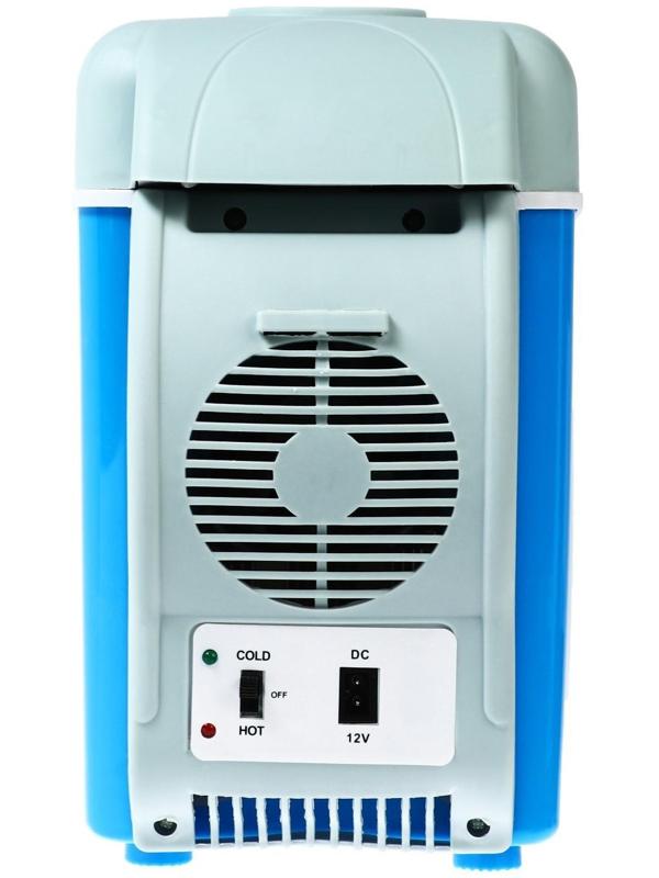Автохолодильник 7.5 л, 12 В, с функцией подогрева, серо-голубой