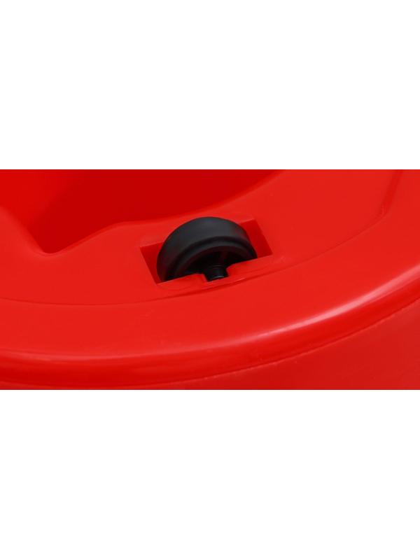 Швабра с отжимом и ведро на колёсиках с пластиковой центрифугой Доляна, 14 л, швабра, запасная насадка из микрофибры, цвет МИКС