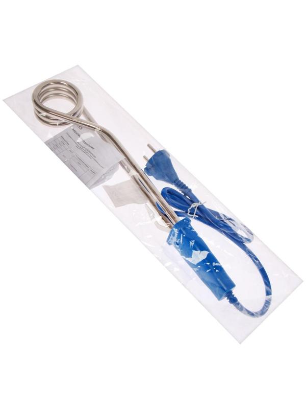 Электрокипятильник Luazon LEK 05, 1500 Вт, спираль пружина, 32х4 см, 220 В, синий