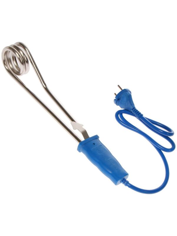 Электрокипятильник Luazon LEK 05, 1500 Вт, спираль пружина, 32х4 см, 220 В, синий