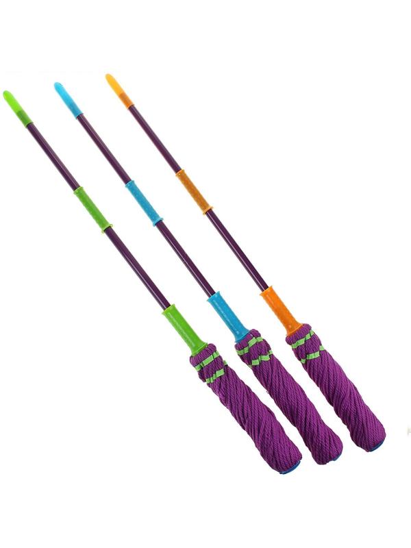 Швабра с отжимом Доляна, насадка из микрофибры, металлическая ручка 117 см, цвет МИКС