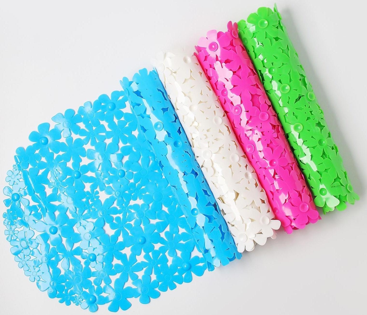 SPA-коврик для ванны на присосках Доляна «Цветочки», 38×66 см, цвет МИКС