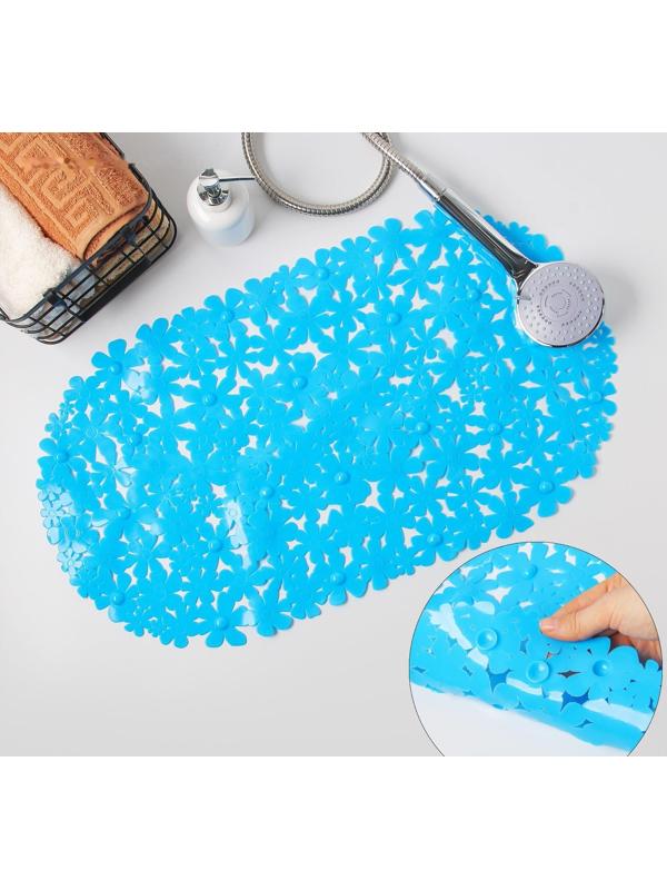 SPA-коврик для ванны на присосках Доляна «Цветочки», 38×66 см, цвет МИКС