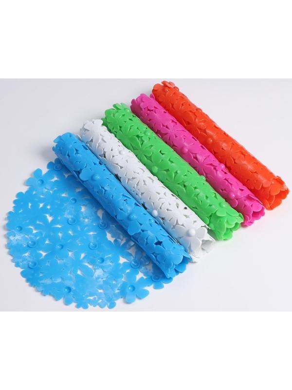 SPA-коврик для ванны на присосках Доляна «Цветочки», 38×66 см, цвет МИКС